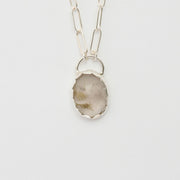 ルチルクォーツのシルバーネックレス