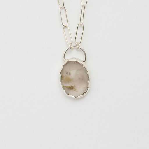 ルチルクォーツのシルバーネックレス