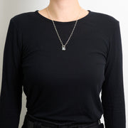 3月誕生石アクアマリンのシルバーネックレス