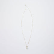 3月誕生石アクアマリンのシルバーネックレス