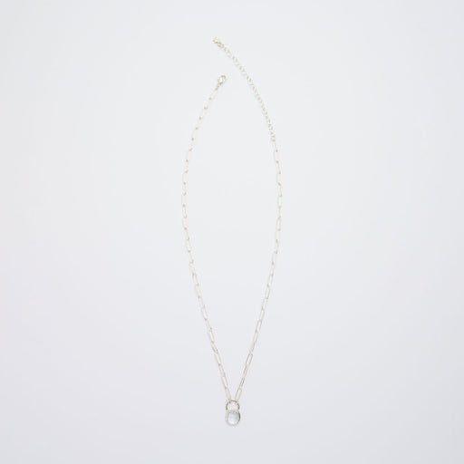 3月誕生石アクアマリンのシルバーネックレス