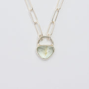 3月誕生石アクアマリンのシルバーネックレス