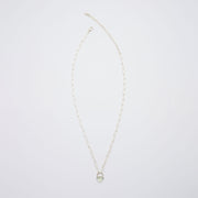 3月誕生石アクアマリンのシルバーネックレス