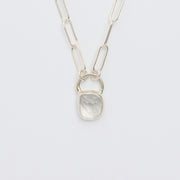 3月誕生石アクアマリンのシルバーネックレス