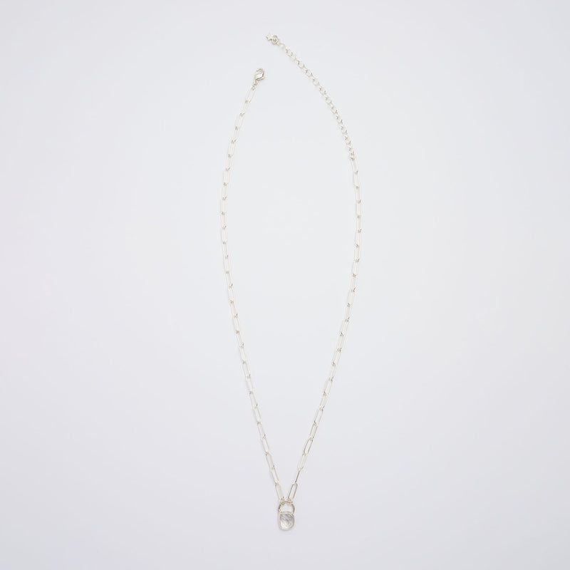 3月誕生石アクアマリンのシルバーネックレス