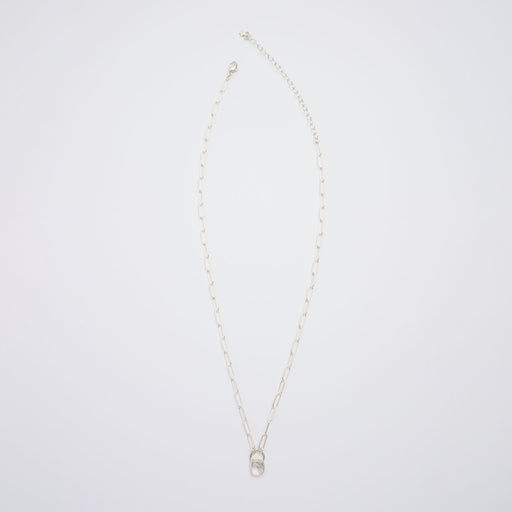 3月誕生石アクアマリンのシルバーネックレス