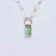 10月誕生石トルマリンのシルバーネックレス