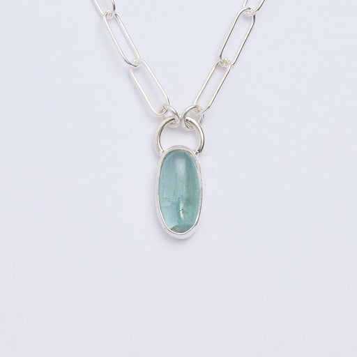 10月誕生石トルマリンのシルバーネックレス