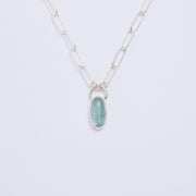 10月誕生石トルマリンのシルバーネックレス