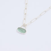 10月誕生石トルマリンのシルバーネックレス