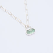 10月誕生石トルマリンのシルバーネックレス