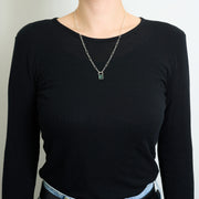 10月誕生石トルマリンのシルバーネックレス