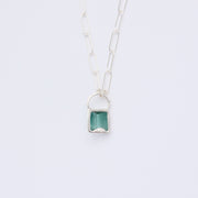 10月誕生石トルマリンのシルバーネックレス