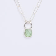 10月誕生石トルマリンのシルバーネックレス