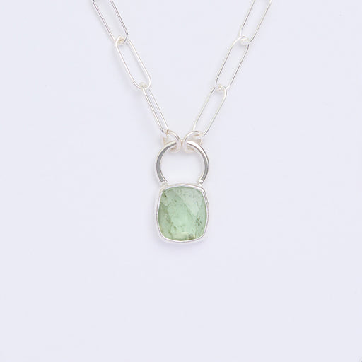 10月誕生石トルマリンのシルバーネックレス