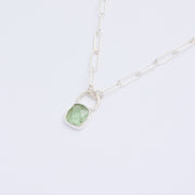 10月誕生石トルマリンのシルバーネックレス