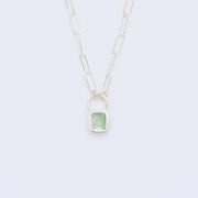 10月誕生石トルマリンのシルバーネックレス