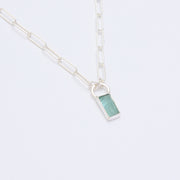 10月誕生石トルマリンのシルバーネックレス