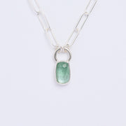 10月誕生石トルマリンのシルバーネックレス