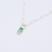 10月誕生石トルマリンのシルバーネックレス