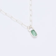 10月誕生石トルマリンのシルバーネックレス