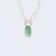 10月誕生石トルマリンのシルバーネックレス