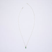 10月誕生石トルマリンのシルバーネックレス