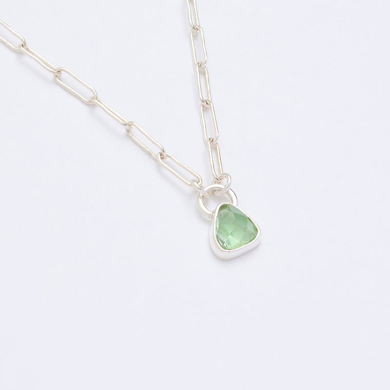 10月誕生石トルマリンのシルバーネックレス