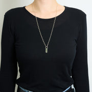 10月誕生石トルマリンのシルバーネックレス