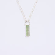 10月誕生石トルマリンのシルバーネックレス