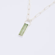 10月誕生石トルマリンのシルバーネックレス