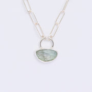 10月誕生石トルマリンのシルバーネックレス