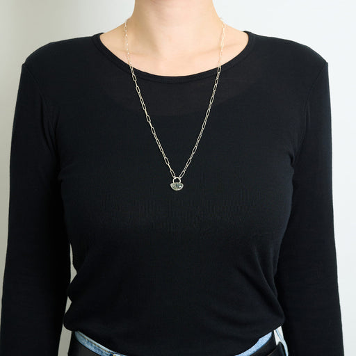 10月誕生石トルマリンのシルバーネックレス