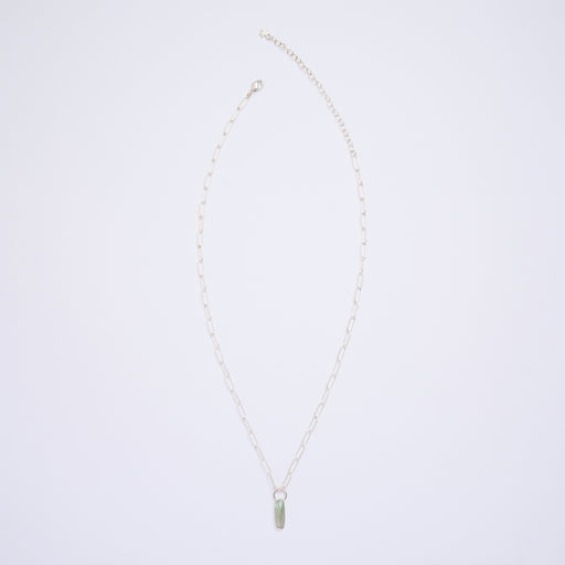 10月誕生石トルマリンのシルバーネックレス