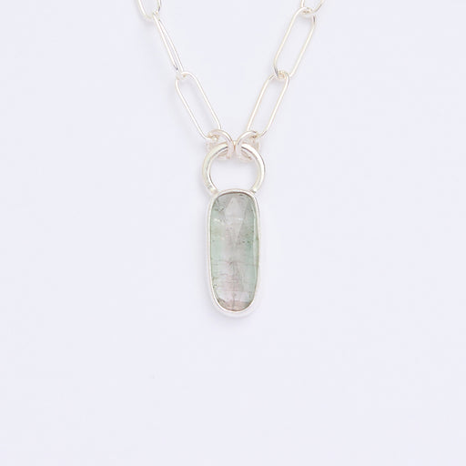 10月誕生石トルマリンのシルバーネックレス