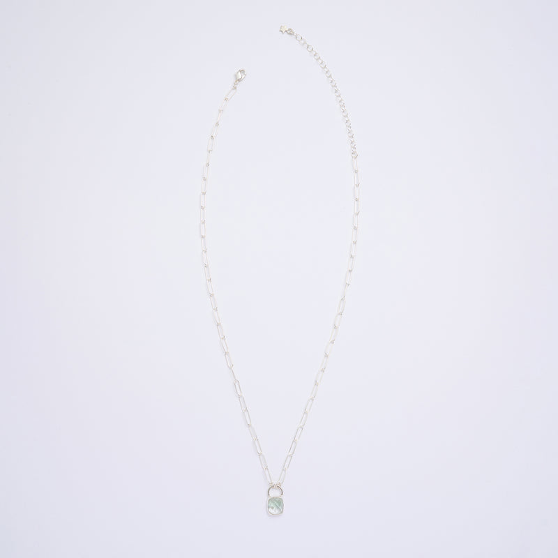 10月誕生石トルマリンのシルバーネックレス