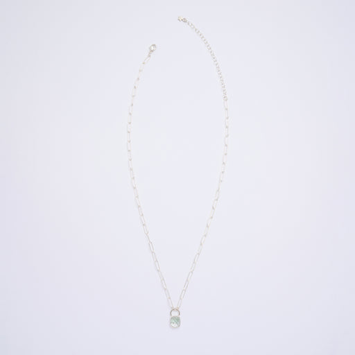 10月誕生石トルマリンのシルバーネックレス