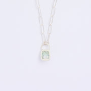 10月誕生石トルマリンのシルバーネックレス