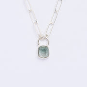 10月誕生石トルマリンのシルバーネックレス