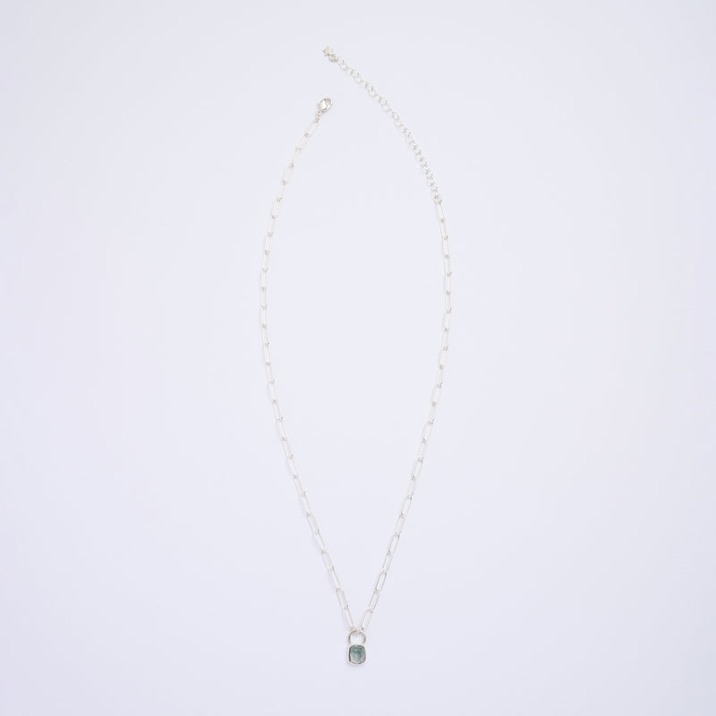 10月誕生石トルマリンのシルバーネックレス