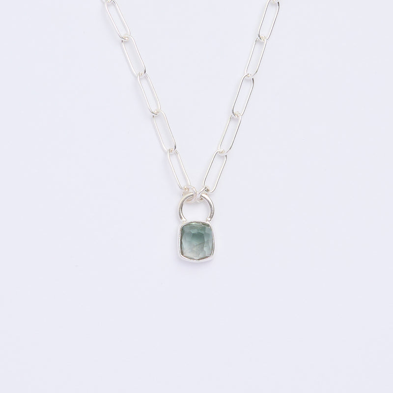 10月誕生石トルマリンのシルバーネックレス