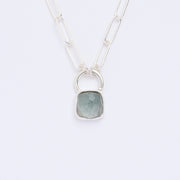 10月誕生石トルマリンのシルバーネックレス