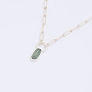 10月誕生石トルマリンのシルバーネックレス