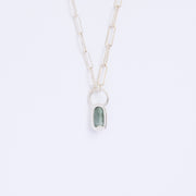 10月誕生石トルマリンのシルバーネックレス