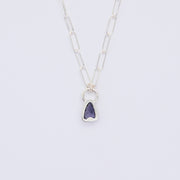 10月誕生石トルマリンのシルバーネックレス