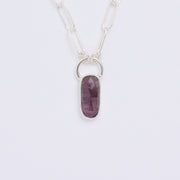 10月誕生石トルマリンのシルバーネックレス