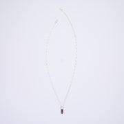 10月誕生石トルマリンのシルバーネックレス