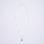 10月誕生石トルマリンのシルバーネックレス