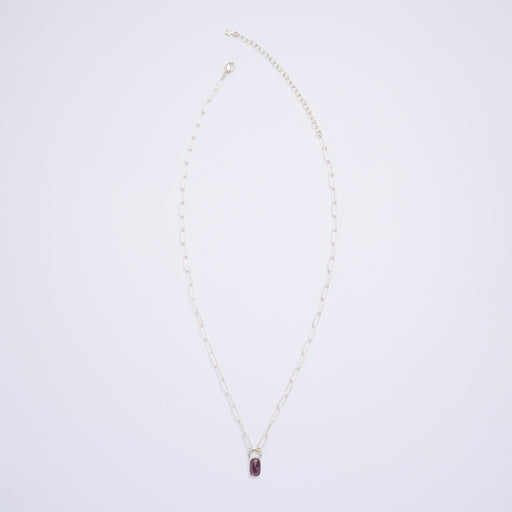 10月誕生石トルマリンのシルバーネックレス