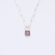 10月誕生石トルマリンのシルバーネックレス